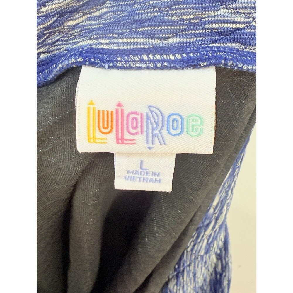 NEW Lularoe Cassie Skirt Women's L Blues Fitted Pull On Stretch NWT - Picture 8 of 10